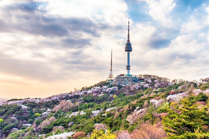 Namsan Tower Seoul city skyline view